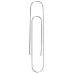 Universal Smooth Paper Clips, Wire, Jumbo, Silver, 100/Box, 10 Boxes/Pack, PK - 