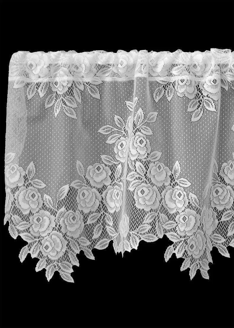 Heritage Lace Tea Rose Valance White