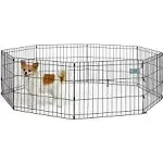 Portable Dog Exercise Pen &amp; Playpen - 18&#034;H - Durable Metal Wire - Easy Set-Up