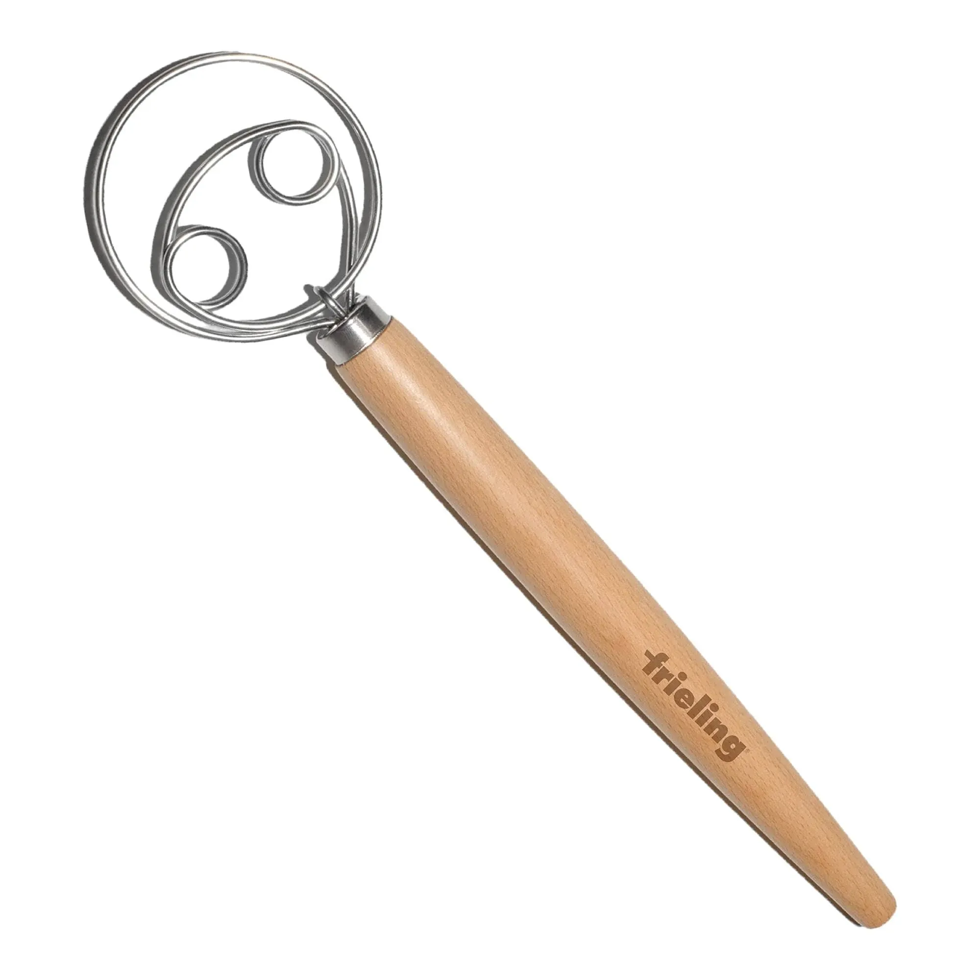 Batter Whisk, 3in.W x 14in.D x 1in.H, quality beech wood and high-grade stainless steel