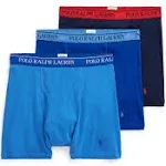 POLO Ralph Lauren Stretch Classic Fit Boxer Briefs 3 Pack Blue/Red Size Small