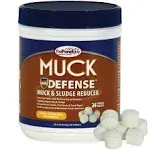 The Pond Guy Muck Defense, Natural Sludge Control Treatment, Water Garden Mud Digester & Odor Remover, Fish, Bird & Pet Safe, Easy Dosing, 24 Tablets