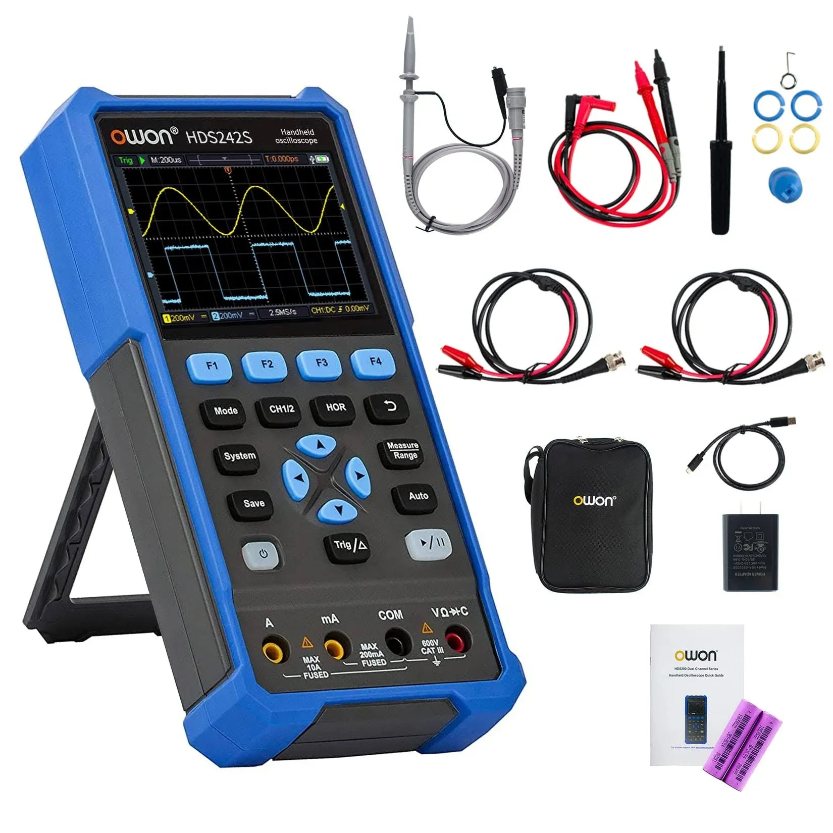 Oscilloscope Hds242s 3 In 1 Universal Test Instrument Professional Handheld Digi