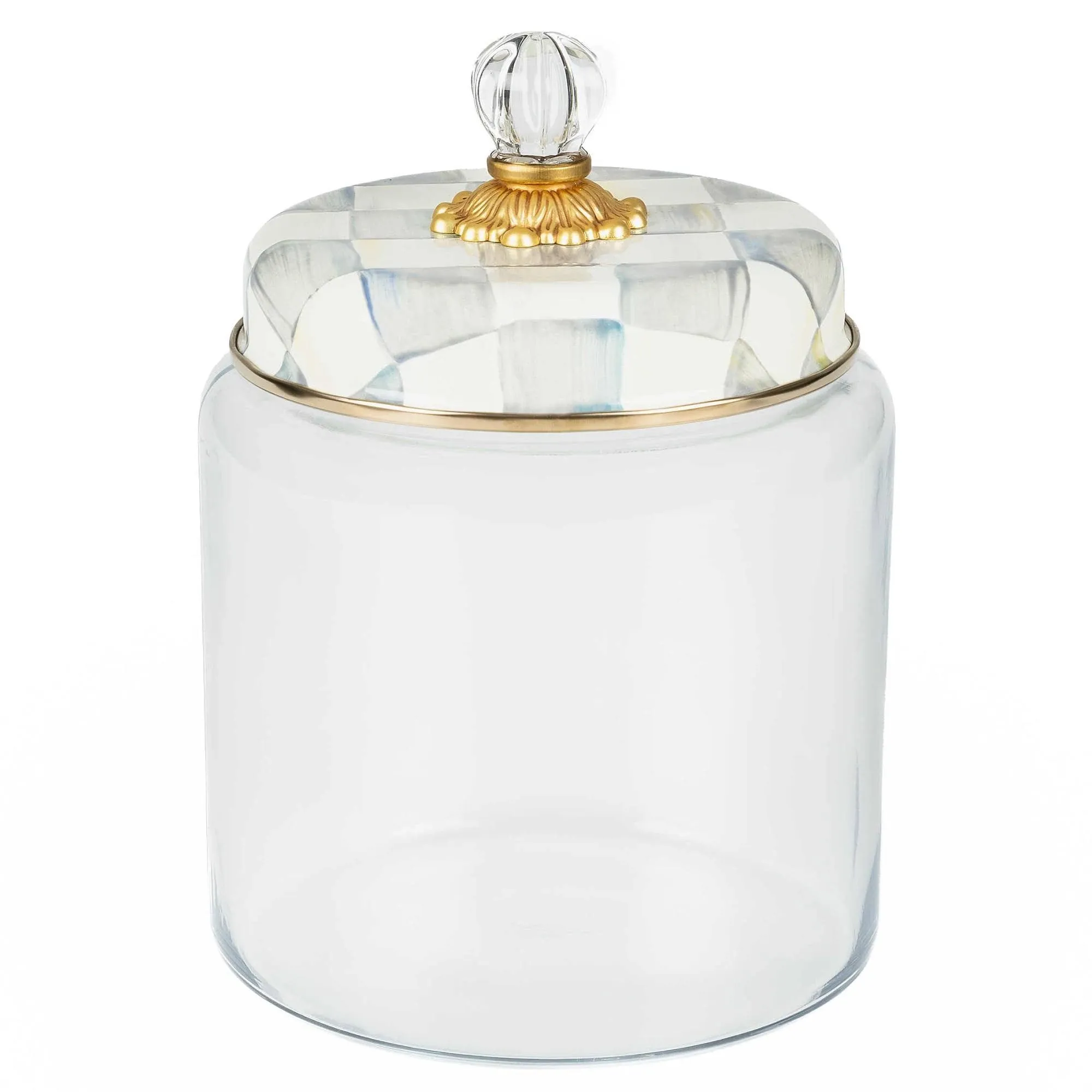 MacKenzie-Childs Sterling Check Kitchen Canister