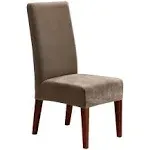 Sure Fit Stretch Short Dining Chair Cover - Taupe