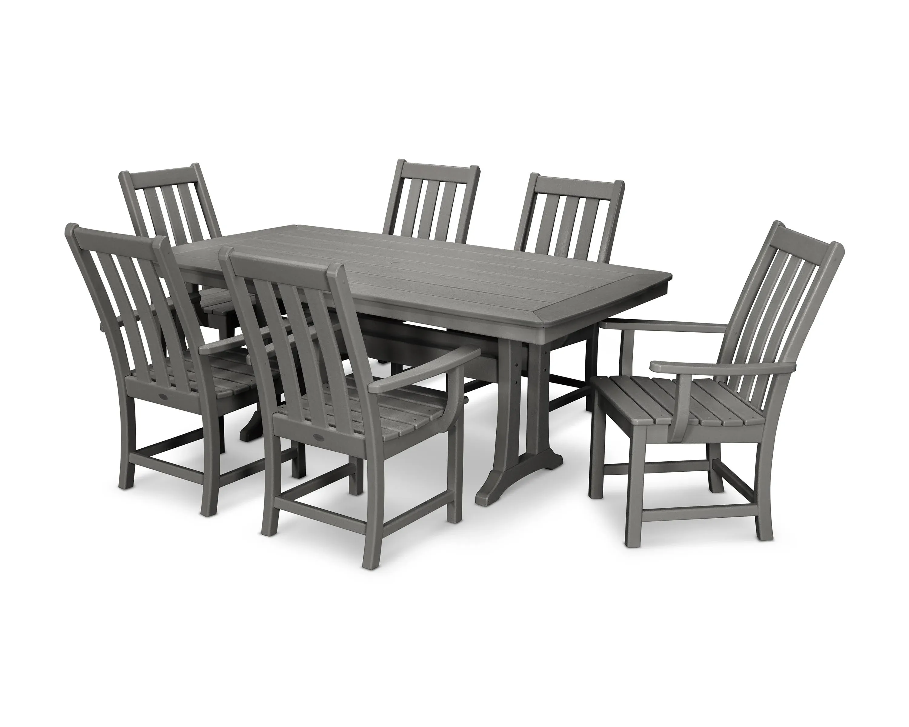 POLYWOOD Vineyard 7-Piece Farmhouse Dining Set