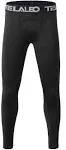 TELALEO 1/2/3/4 Pack Boys' Youth Compression Leggings Pants Tights Athletic Base Layer for Running Hockey Basketball