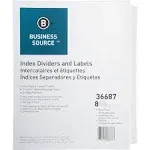 Index Dividers- 3HP- 8-Tab- 25 ST-PK- 11 in. x 8.5 in.- White