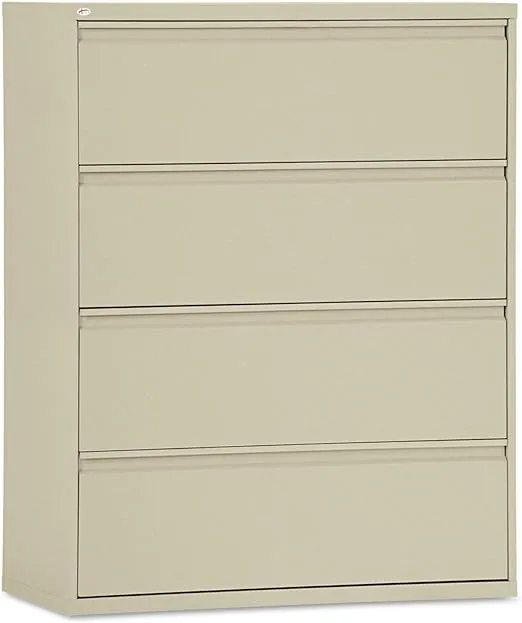 Alera Four-Drawer Lateral File Cabinet 42W x 19-1/4d x 53-1/4h Putty