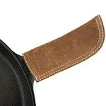 Hide & Drink, Leather Hot Handle Panhandle Potholder Double Layered Double Stitched Cookware Slides On/Off Easily onto Metal Skillet Grips Handmade Includes 101 Year Warranty :: Charcoal Black