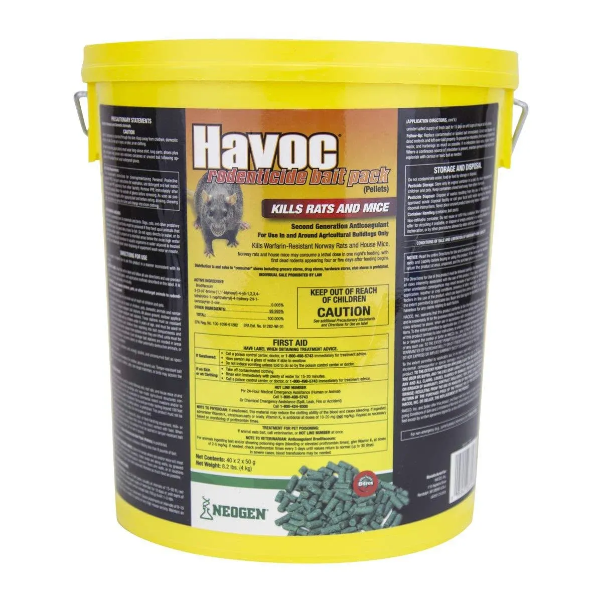 Neogen 116372 Pail Havoc Rat & Mouse Bait