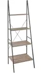 ClosetMaid 1316 4-Tier Rising Wood Shelf Bookcase, Gray