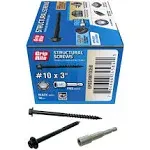 Grip-Rite 1/4 in. Wire x 3 in. L Star Hex Washer Head STRUCTURAL Screws 50 Pk