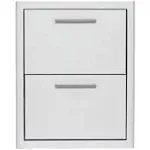 Blaze 16-Inch Stainless Steel Double Access Drawer - BLZ-DRW2-R-LT