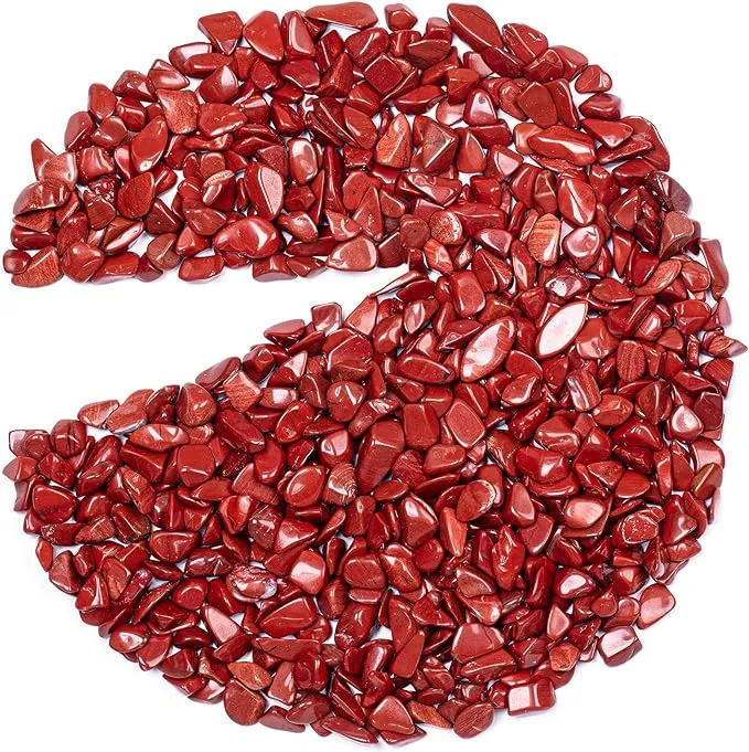 UU UNIHOM Red Jasper Tumbled Chips Stone Crushed Crystal Quartz Irregular Shaped ...