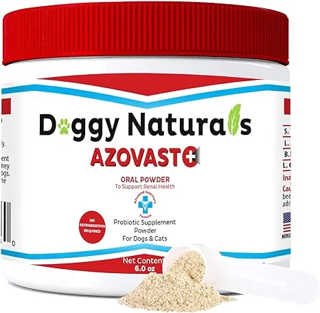 Azovast Plus Kidney Health Supplement for Dogs & Cats, 240ct - NO Refrigeration Required - Help Support Kidney Function & Manage Renal Toxins - Renal Care Supplement Capsule(U.S.A) (240 Caps)