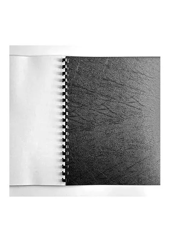 HOUYEE 50 Pack 16 Mil Poly Binding Covers,Leather Grain Poly Binding Presentation ...