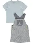 Nautica Baby Boys Sleeveless Striped Woven Oxford Shortall