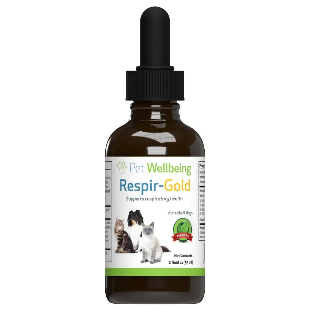 Pet Wellbeing Respir-Gold - for Easy Breathing in Dogs 2 oz