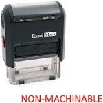 Non-machinable Self Inking Rubber Stamp - Red Ink (ExcelMark A1539)