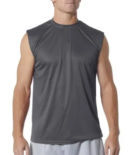 A4 N2295 Men Cooling Performance Muscle T-Shirt Graphite S