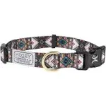 Hooey Nomad Dog Collar, Durable Polyester Webbing Collar with Graphic-Inspired Prints, Beluga Monterey, Medium