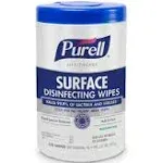 PURELL Healthcare Surface Disinfecting Wipes, 110 Count Canister, 7”x 10” Wipes (Pack of 6) – 9340-06