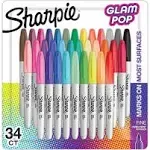 Sharpie Fine Point Glam Pop Permanent Markers (34 ct)