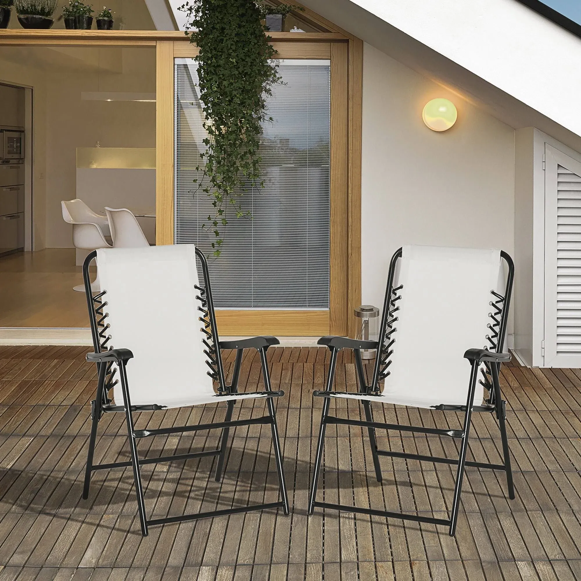 Outsunny Set of 2 Patio Folding Chairs