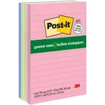 Post-it Greener Lined Notes, 4" x 6", 100% Recycled, Helsinki, Pack O