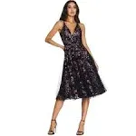 Dress The Population Courtney Sequin Floral Cocktail Dress - Fuchsia Multi