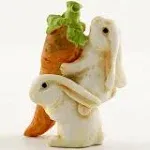 Top Collection Miniature Fairy Garden Rabbits Carrying Carrot