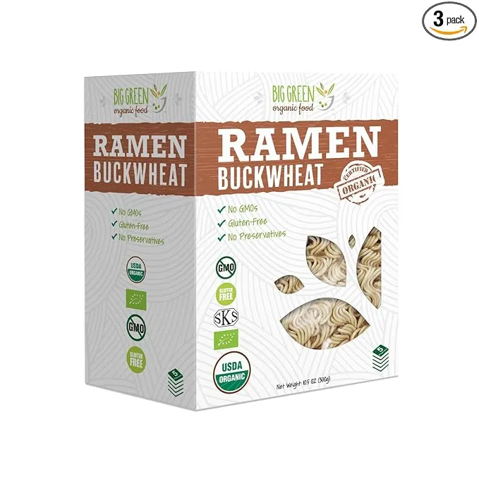 Big Green Organic Food- Organic Buckwheat Ramen, 9.8oz, 100 Buckwheat, Gluten-Free, Non-GMO, Vegan 3