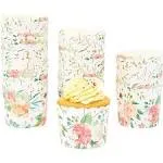 Sparkle and Bash 50 Pack Floral Cupcake Wrappers for Wedding, Watercolor Flower Paper Baking Cups and Muffin Liners for Garden Tea Parties, Baking Favors, Bridal or Baby Showers- (2.25 x 2.75 In)