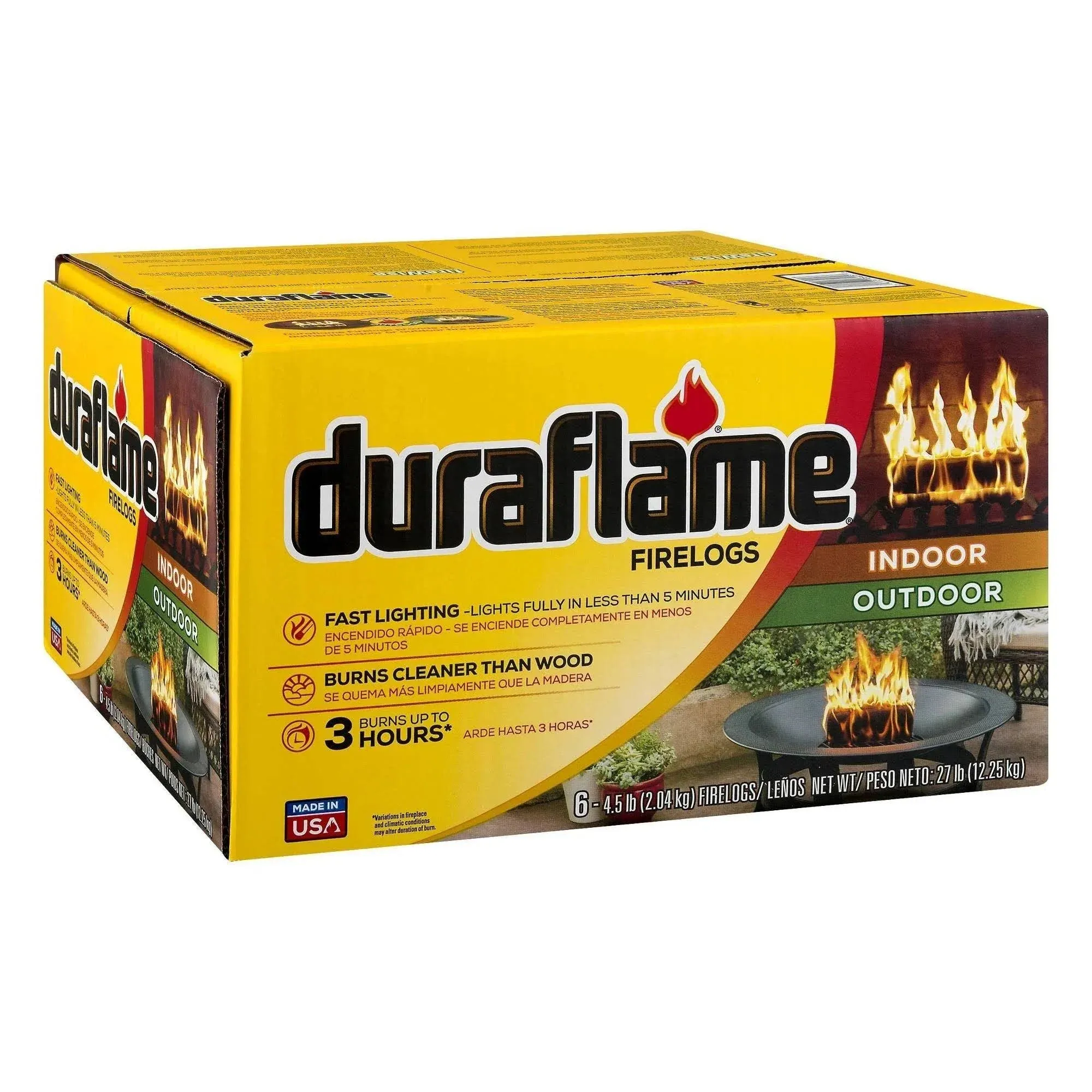 duraflame 4.5lb 3-hr Firelog, 6 pack