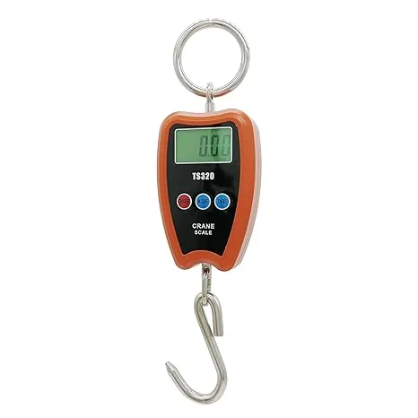 Digital Crane Scale 300kg/660lbs 200kg/440lbs with LED Handheld Mini Hanging Scale for Garage Farm Hunting Fishing Etc(200kg/Plastic Shell/Orange)