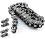 PGN #60 Roller Chain - 10 Feet + 2 Free Connecting Links - Carbon Steel Chain - 159 Links