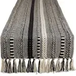 Dii Black Braided Stripe Table Runner - 15x108"