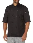 Chef Works K150BLKL Men's Bistro Coat L