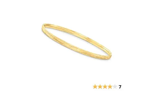 Canaria Italian 10kt Yellow Gold Brushed Bangle Bracelet