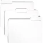 Smead File Folders 1/3 Cut Top Tab Letter White 100/Box