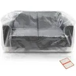 Plastic Furniture Covers for Moving - Heavy-Duty Loveseat Cover for Love Seat...