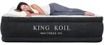 King Koil Luxury Twin Air Mattress with Built-in High Speed Pump for Camping, Home & Guests - 20” Twin Size Airbed Luxury Inflatable Blow Up Mattress Waterproof