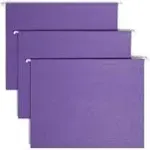 Smead Hanging File Folders 1/5 Tab 11 Point Stock Letter Purple 25/Box 64072