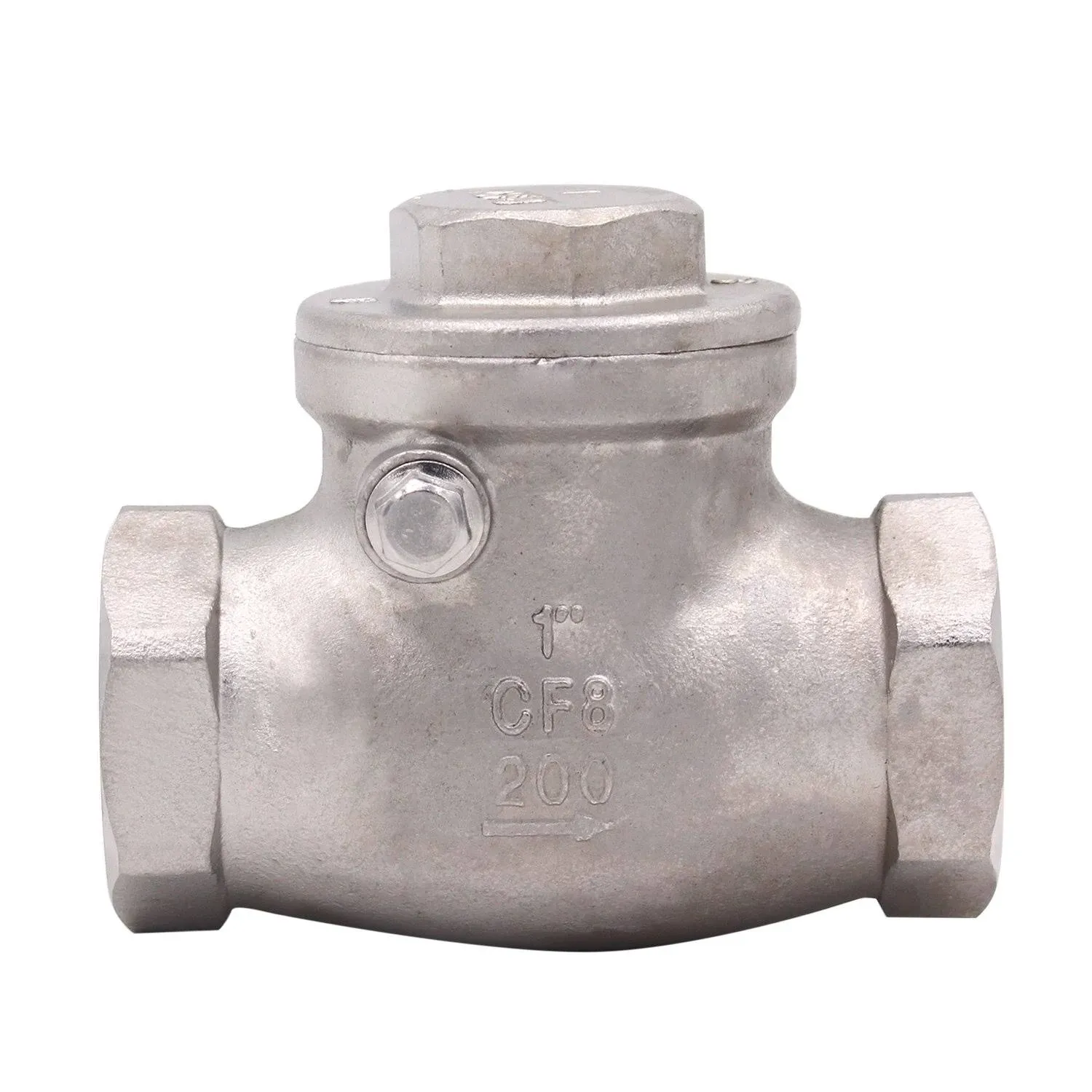 1 Inch Swing Check Valve - WOG 200 PSI Stainless Steel SS304 CF8M NPT