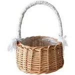 Wicker Rattan Flower Girl Basket Set of 2