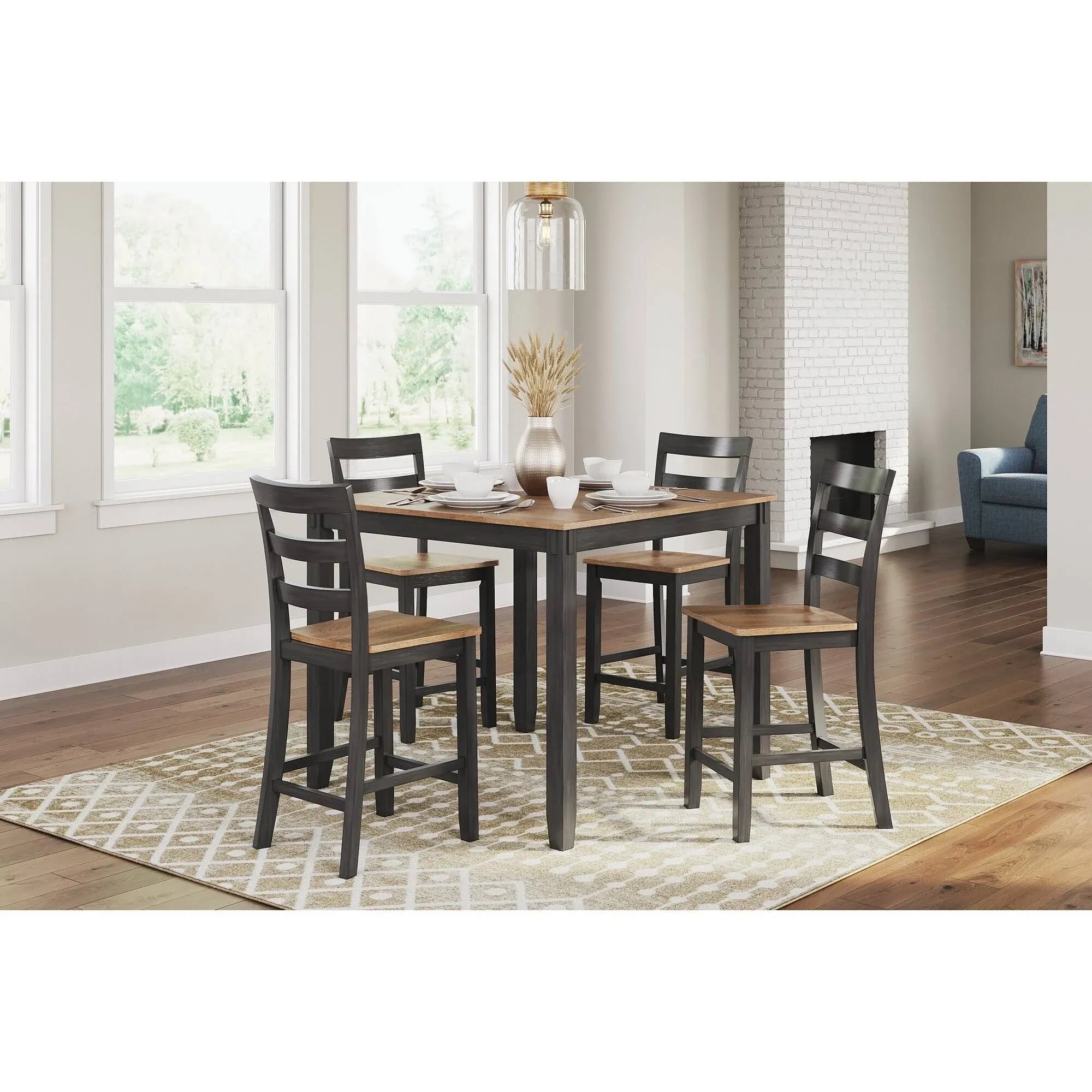 Ashley Gesthaven Counter Height Dining Table and 4 Barstools (Set of 5)