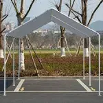 FDW Carport Car Port Party Tent Car Tent 10x20 Canopy Tent Metal Carport Kits Outdoor Garden Gazebo, Not Good for Strong Wind Condition