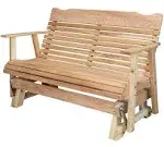 4' Natural Cedar Outdoor Porch Glider, Amish Crafted