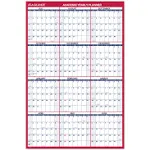 At-a-glance - Academic Erasable Reversible Extra Large Wall Calendar, 48 x 32, White/Blue/Red, 12 Month (July to June): 2023 to 2024